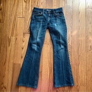 Calvin Klein Rare Classic Ultra Low Flare Y2K Dark Blue Jeans Women’s Size 25